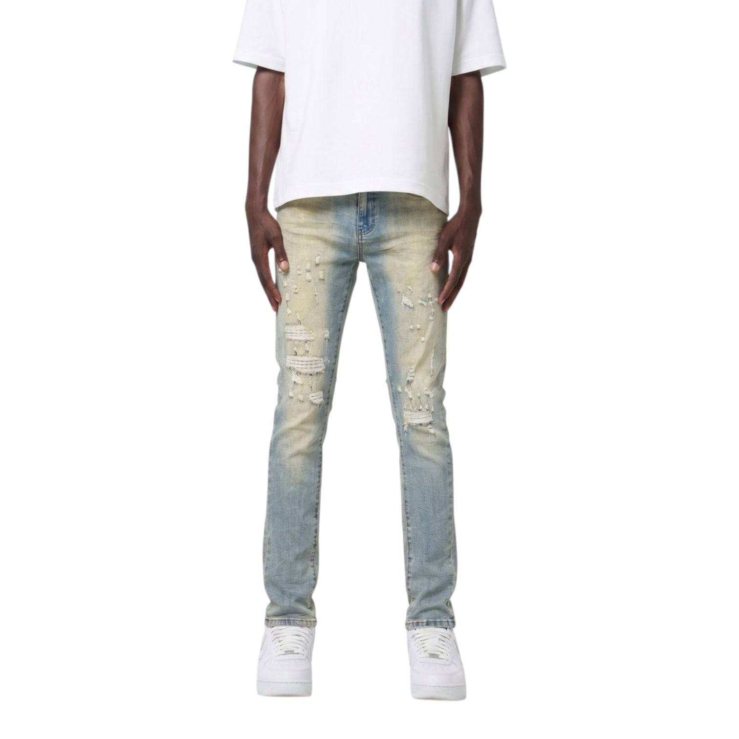 WAIMEA: Skinny Distressed Jean M8664